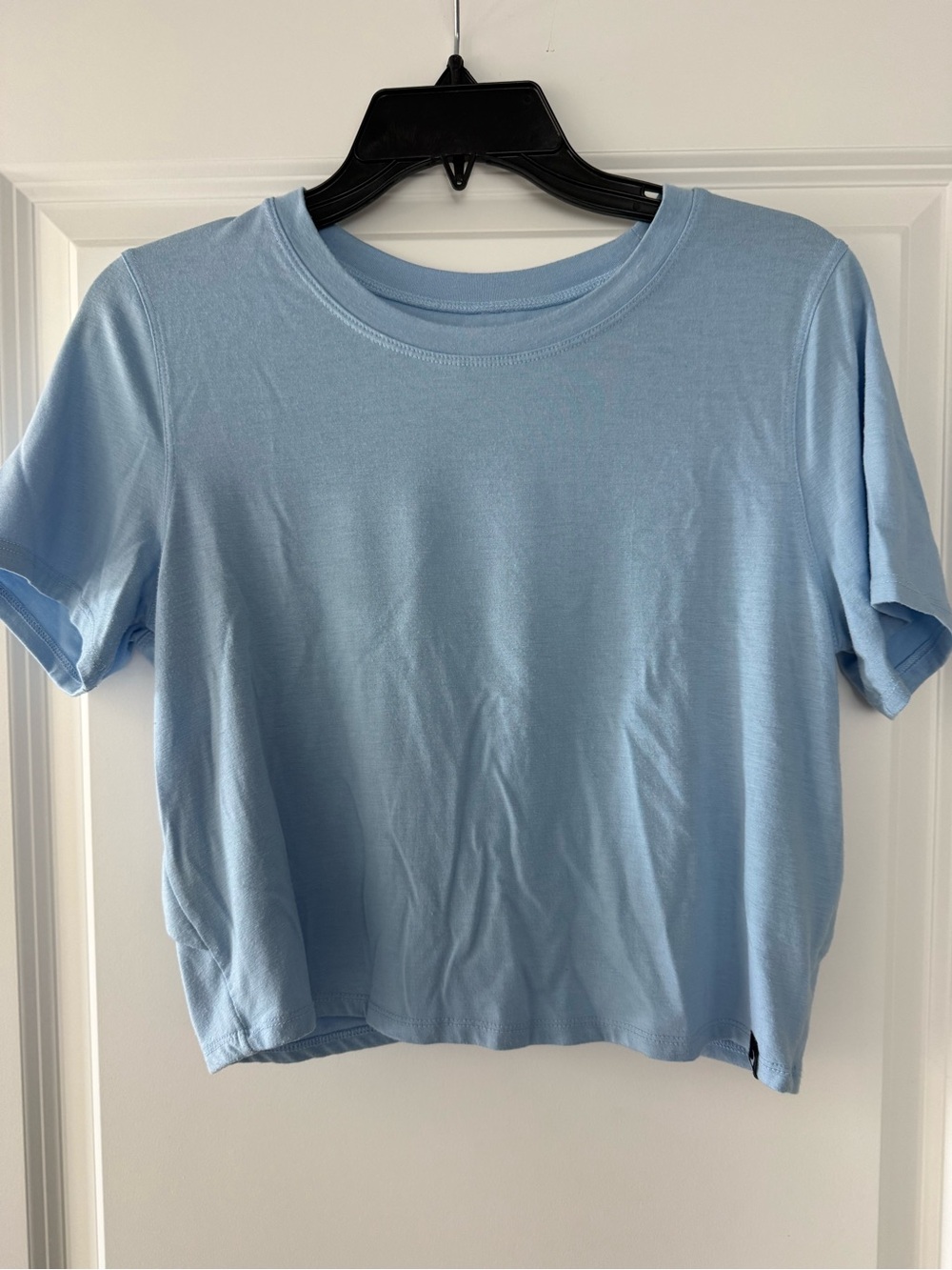 Relaxed Pale Blue Cropped Tee